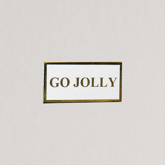 Go Jolly Brass Brooch Pin – Gold Finish